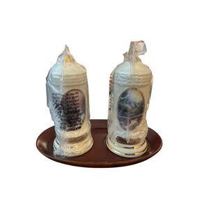 Thomas Kinkade China Salt Pepper Shakers Hidden Cottage II 5" Tall